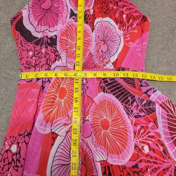 FUZZI Jean Paul Gaultier Abito Lungo Tulle Mesh Maxi Dress Fragola  (Medium) - Picture 8 of 9